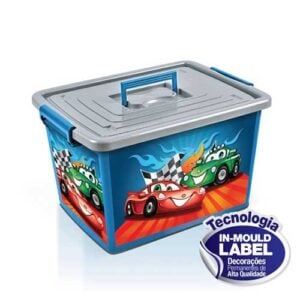CONTAINER ORG. 35L LABEL AZUL (3 PÇs) – ARQPLAST [25247]