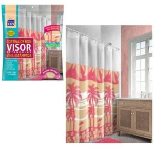 CORTINA BOX VINIL VISOR RETANG.TRANSP.E SAIA ESTAMPADA (12PÇS)-PLASTLEO