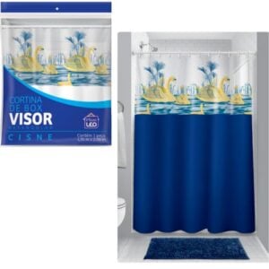 CORTINA BOX VINIL VISOR RETANG.ESTAMPADA SORTIDA (12PÇS)-PLASTLEO