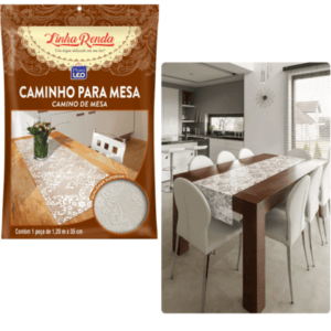 CAMINHO P/MESA RENDA (12PÇS)-PLASTLEO
