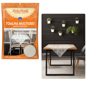 TOALHA DE CENTRO/FOGÃO RENDA (12PÇS)-PLASTLEO