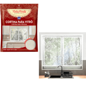 CORTINA P/VITRÔ RENDA (6PÇS)-PLASTLEO