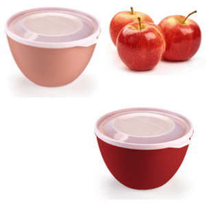BOWL C/TAMPA HERMÉTICA 1800ML COLORIDA (12PÇS)-RAINHA PLÁSTICOS