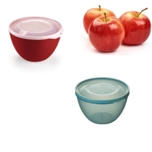 BOWL C/TAMPA HERMÉTICA 350ML COLORIDA (24PÇS)-RAINHA PLÁSTICOS