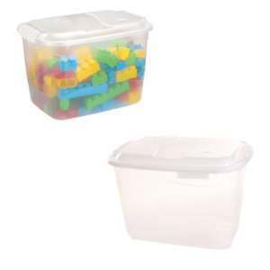 CONTAINER ORGANIZADOR 12LTS TRANSPARENTE (12PÇS)-PLÁSTICOS RAINHA