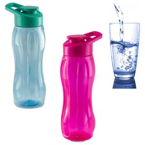 GARRAFA SQUEEZE PET BELIEVE TRANSLÚCIDA LISA 1000ML (12PÇS)-PLASDURAN