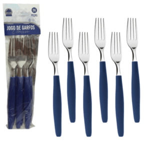 JG DE GARFOS C/6PÇS AZUL MARINHO CLASSIC (12PCT)-LET ÚTIL