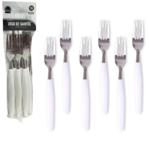 JG DE GARFOS C/6PÇS BRANCO CLASSIC (12PCT)-LET ÚTIL