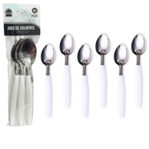 JG DE COLHERES C/6PÇS BRANCO CLASSIC (12PCT)-LET ÚTIL