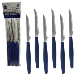 JG DE FACAS C/6PÇS AZUL MARINHO CLASSIC (12PCT)-LET ÚTIL