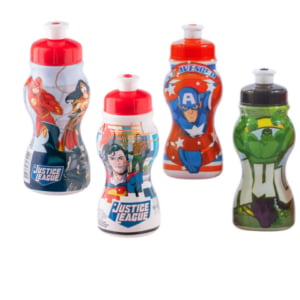 GARRAFA SQUEEZE SLEEVE LIGA DA JUSTIÇA 250ML (24PÇS)-PLASDURAN