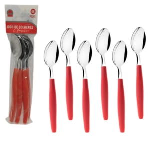 JG DE COLHERES C/6PÇS VERMELHO CLASSIC (12PCT)-LET ÚTIL