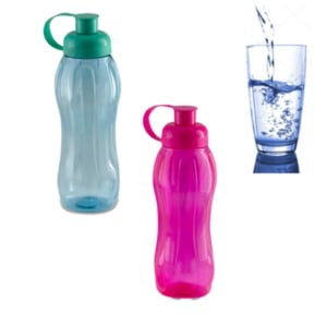 GARRAFA SQUEEZE PET BELIEVE TRANSLÚCIDA LISA 600ML (12PÇS)-PLASDURAN