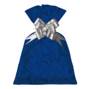 SAQ. P/PRESENTE 30X45 C/50UN ARABESCO BLUE-GALA