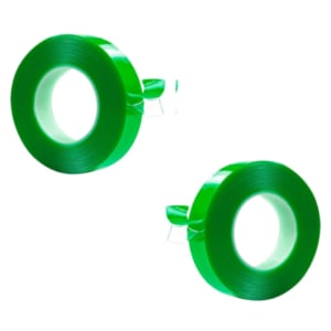 FITA DUPLA FACE AUTOADESIVA DE PLÁSTICO VERDE 2MX19MM (12PÇS)-CAERUS