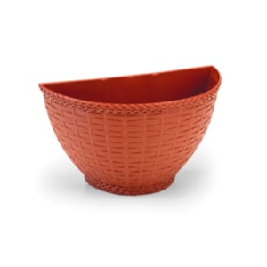 VASO DE PAREDE RATTAN TELHA (12PÇS)-INJEPLASTEC