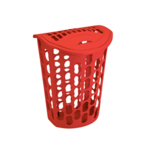 CESTO TELADO RETANGULAR 40LTS VERMELHO (6PÇS)-INJEPLASTEC