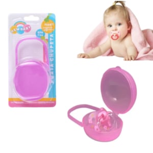 PORTA CHUPETA ROSA (12PÇS)-NEW BABY