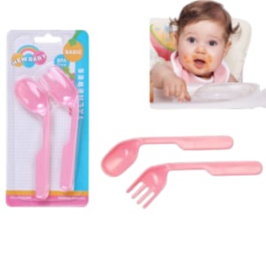 CONJUNTO DE TALHERES ROSA (24PÇS)-NEW BABY