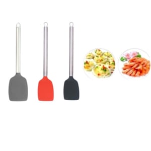 ESPÁTULA SILICONE C/CB INOX 345CM (12PÇS)-TOP ÚTIL