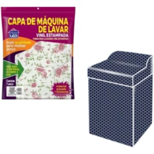 CAPA DE MÁQUINA DE LAVAR VINIL ESTAMPADA M (6PÇS)-PLASTLEO