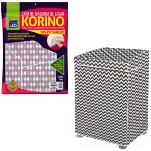 CAPA DE MÁQUINA LAVAR FLANELADA KORINO ESTAMPADA M (6PÇS)-PLASTLEO