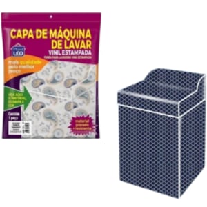 CAPA DE MÁQUINA DE LAVAR VINIL ESTAMPADA P (6PÇS)-PLASTLEO