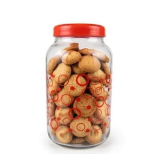 POTE DE VIDRO DECORADO BOLAS 3LTS (8PÇS)-LMX PET