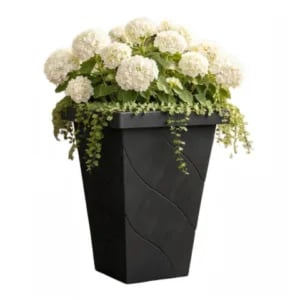 VASO QUADRADO COLUNA G PRETO 28,8LTS (6PÇS)-PLASNEW