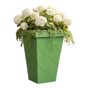 VASO QUADRADO COLUNA G VERDE 28,8LTS (6PÇS)-PLASNEW