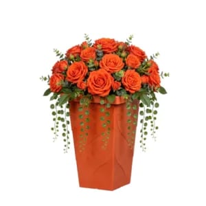 VASO QUADRADO COLUNA P CERÂMICO 13LTS (6PÇS)-PLASNEW