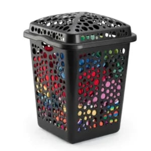 CESTO TELADO MAX 80LTS PRETO (3PÇS)-INJEPLASTEC