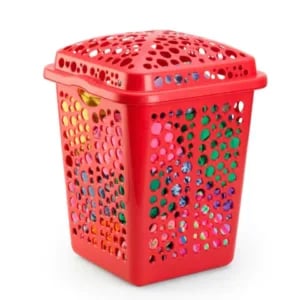 CESTO TELADO MAX 80LTS VERMELHO (3PÇS)-INJEPLASTEC