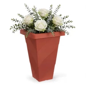 VASO ROMA QUADRADO GRANDE TELHA 20,0LTS (3PÇS)-INJEPLASTEC