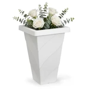VASO ROMA QUADRADO GRANDE MÁRMORE 20,0LTS (3PÇS)-INJEPLASTEC