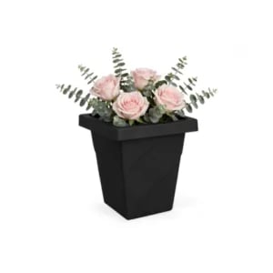 VASO ROMA QUADRADO MINI PRETO 2,5LTS (12PÇS)-INJEPLASTEC