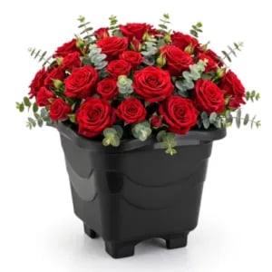 VASO QUADRADO EXTRA GRANDE PRETO 30LTS (3PÇS)-INJEPLASTEC