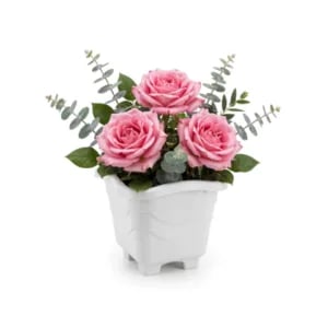 VASO QUADRADO PEQUENO MÁRMORE 2LTS (12PÇS)-INJEPLASTEC