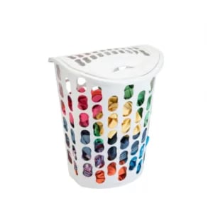 CESTO TELADO RETANGULAR 40LTS BRANCO (6PÇS)-INJEPLASTEC