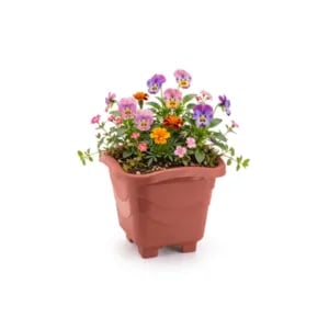 VASO QUADRADO MINI TELHA 0,55LTS (12PÇS)-INJEPLASTEC