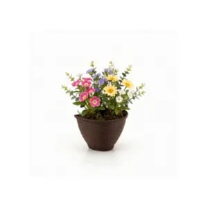 VASINHO DE PAREDE RATTAN COFFEE (12PÇS)-INJEPLASTEC