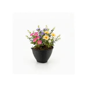 VASINHO DE PAREDE RATTAN PRETO (12PÇS)-INJEPLASTEC