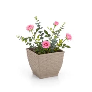 VASO CACHEPO RATTAN M2 QUAD.PALHA (12PÇS)-INJEPLASTEC