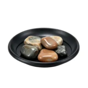 PRATO VASO REDONDO EXTRA G PRETO (12PÇS)-INJEPLASTEC