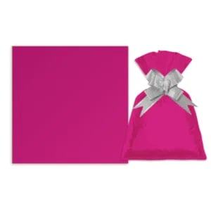 SAQ. P/PRESENTE 30X45 C/50UN PINK METALIZADO-GALA