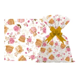 SAQ. P/PRESENTE 35X53 C/50UN GOLD CAKE PEROLADO-GALA