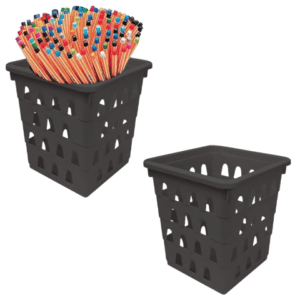 CESTO MULTIUSO PEQUENO QUADRADO PRETO (12PÇS)-UNINJET