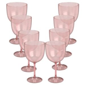 TAÇA GIN 500ML ROSE TRANSPARENTE (12PÇS)-OLDANIPLAST
