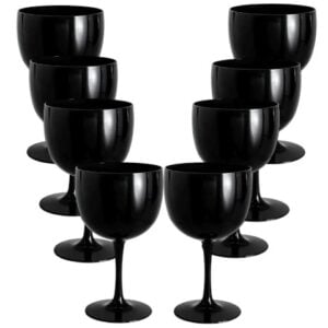 TAÇA GIN 500ML PRETO (12PÇS)-OLDANIPLAST