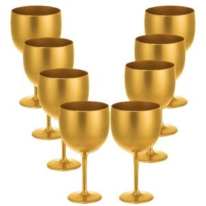 TAÇA GIN 500ML DOURADO (12PÇS)-OLDANIPLAST